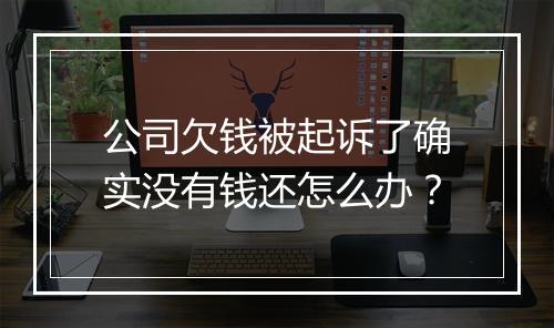 公司欠钱被起诉了确实没有钱还怎么办？