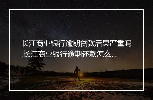 长江商业银行逾期贷款后果严重吗,长江商业银行逾期还款怎么办