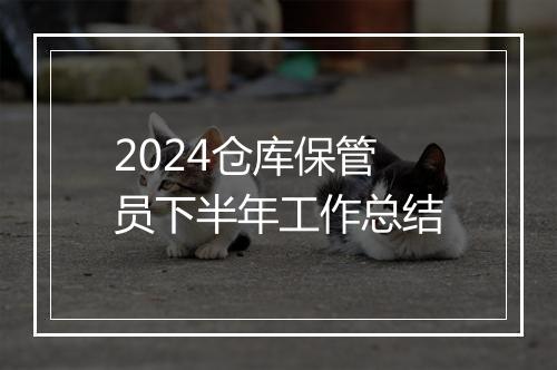 2024仓库保管员下半年工作总结
