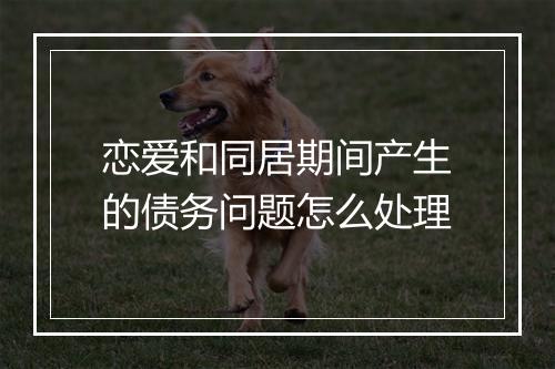 恋爱和同居期间产生的债务问题怎么处理