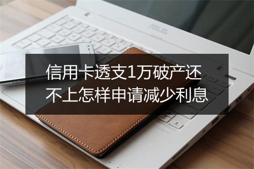 信用卡透支1万破产还不上怎样申请减少利息