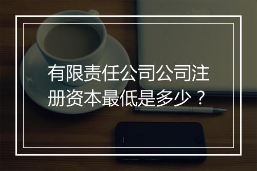 有限责任公司公司注册资本最低是多少？