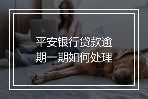 平安银行贷款逾期一期如何处理