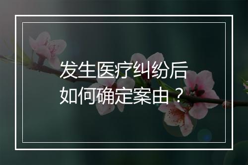 发生医疗纠纷后如何确定案由？