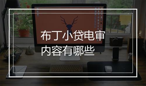 布丁小贷电审内容有哪些