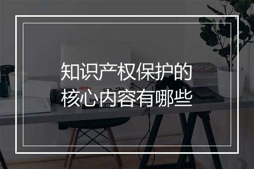 知识产权保护的核心内容有哪些