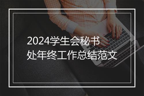 2024学生会秘书处年终工作总结范文