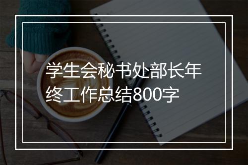 学生会秘书处部长年终工作总结800字