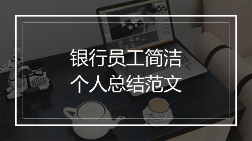 银行员工简洁个人总结范文