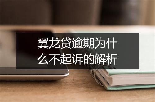 翼龙贷逾期为什么不起诉的解析