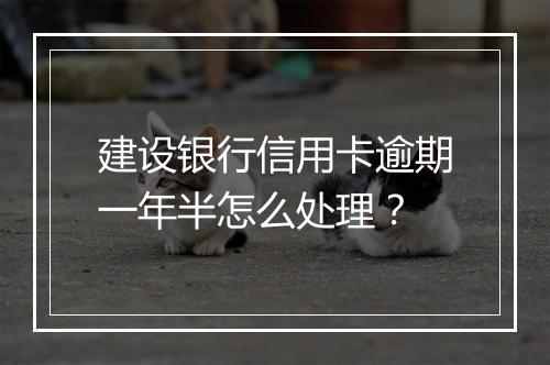 建设银行信用卡逾期一年半怎么处理？