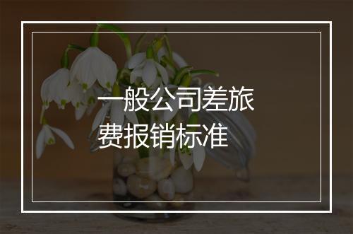 一般公司差旅费报销标准