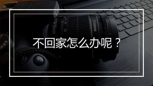 不回家怎么办呢？