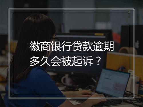 徽商银行贷款逾期多久会被起诉？