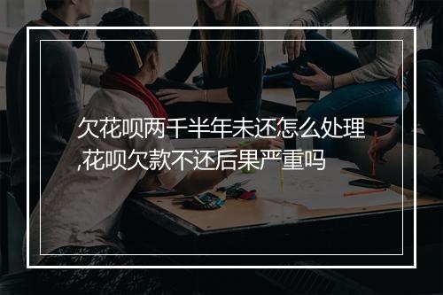 欠花呗两千半年未还怎么处理,花呗欠款不还后果严重吗