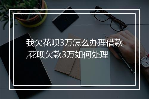 我欠花呗3万怎么办理借款,花呗欠款3万如何处理