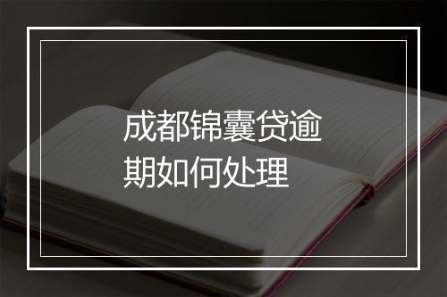 成都锦囊贷逾期如何处理