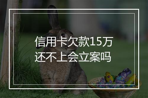 信用卡欠款15万还不上会立案吗