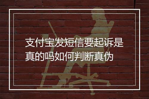 支付宝发短信要起诉是真的吗如何判断真伪