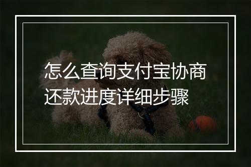 怎么查询支付宝协商还款进度详细步骤
