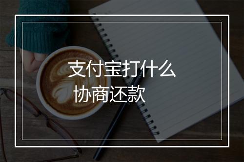 支付宝打什么 协商还款