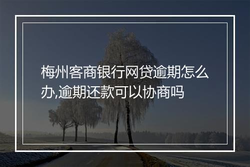 梅州客商银行网贷逾期怎么办,逾期还款可以协商吗
