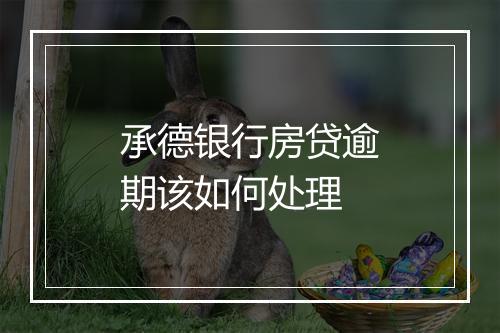 承德银行房贷逾期该如何处理