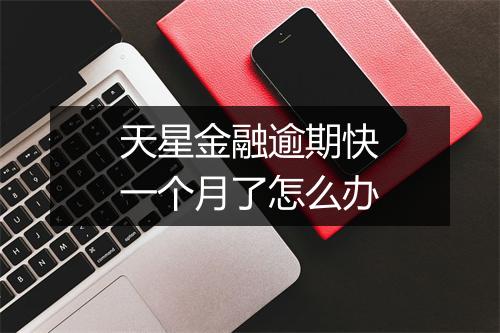 天星金融逾期快一个月了怎么办