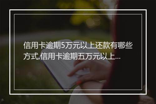 信用卡逾期5万元以上还款有哪些方式,信用卡逾期五万元以上后果严重吗