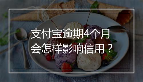 支付宝逾期4个月会怎样影响信用？