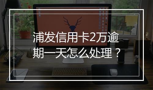 浦发信用卡2万逾期一天怎么处理？