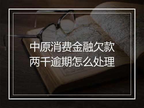 中原消费金融欠款两千逾期怎么处理