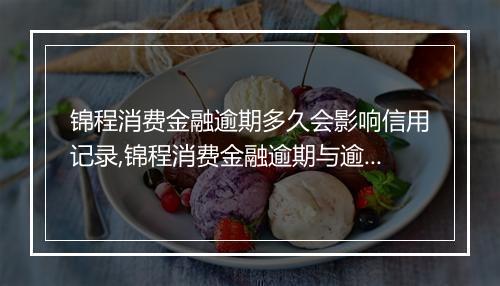 锦程消费金融逾期多久会影响信用记录,锦程消费金融逾期与逾期利息