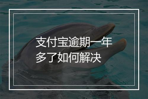 支付宝逾期一年多了如何解决
