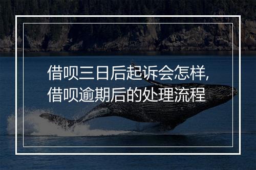 借呗三日后起诉会怎样,借呗逾期后的处理流程