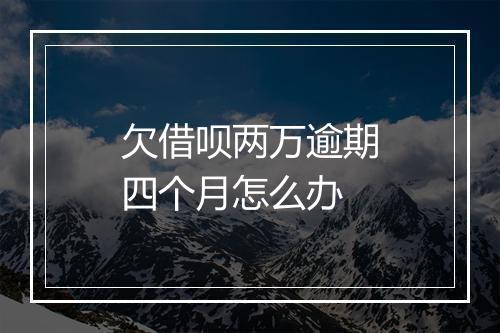欠借呗两万逾期四个月怎么办
