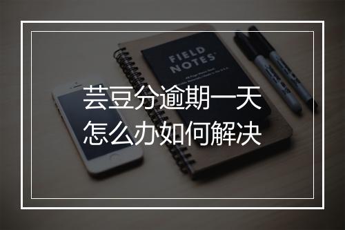 芸豆分逾期一天怎么办如何解决