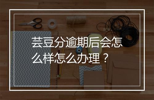 芸豆分逾期后会怎么样怎么办理？