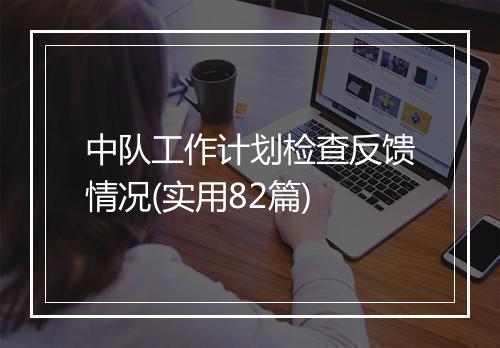 中队工作计划检查反馈情况(实用82篇)