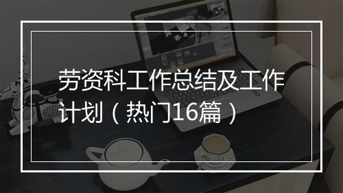 劳资科工作总结及工作计划（热门16篇）