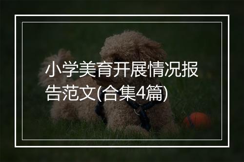 小学美育开展情况报告范文(合集4篇)