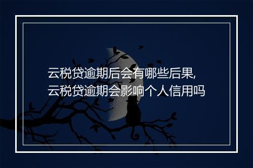 云税贷逾期后会有哪些后果,云税贷逾期会影响个人信用吗