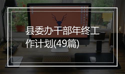 县委办干部年终工作计划(49篇)