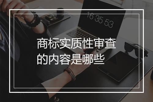 商标实质性审查的内容是哪些