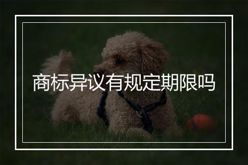 商标异议有规定期限吗