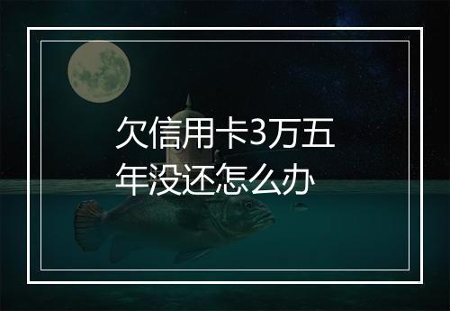 欠信用卡3万五年没还怎么办