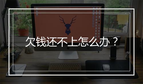 欠钱还不上怎么办？