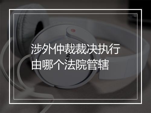涉外仲裁裁决执行由哪个法院管辖