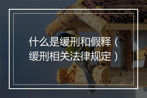 什么是缓刑和假释（缓刑相关法律规定）