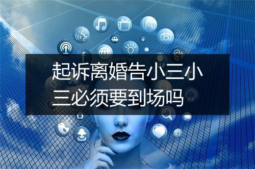 起诉离婚告小三小三必须要到场吗